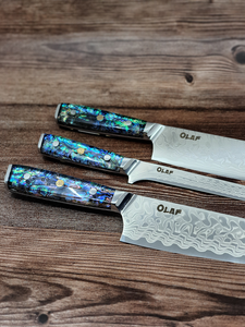 personally engraved Damask knives by Devil's Hole