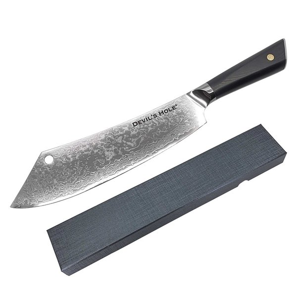 Devil's Hole® damask knife | Professional chef knives | extremely sharp kitchen knife | black