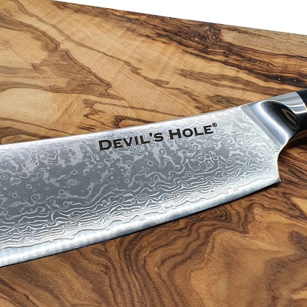 Devil's Hole® Damastmesser | Professionell Chefmesser | Schwarz