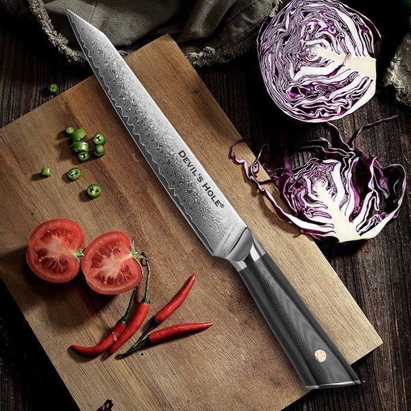 Devil's Hole® Damask Knife | Carving Knife | Professional Knife | extremely sharp kitchen knife