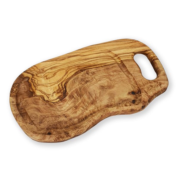 Devil's Hole® olive wood board | with handle| 35 x 20 x 2 cm | Serving Board | Vesperboard