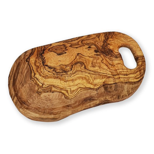 Devil's Hole® olive wood board | with handle| 35 x 20 x 2 cm | Serving Board | Vesperboard