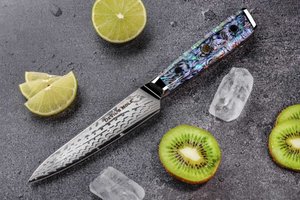 Devil's Hole® Abalone Damask Knife | Universal knife 5.0 inch | 45 layers